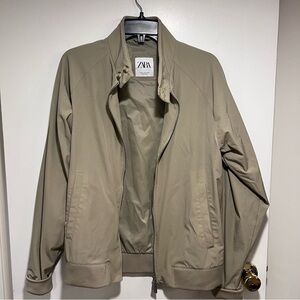 Zara Tan Lightweight Shirt Jacket Versatile Style